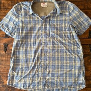 Fjallraven Blue and Yellow Casual Button Down Shirt